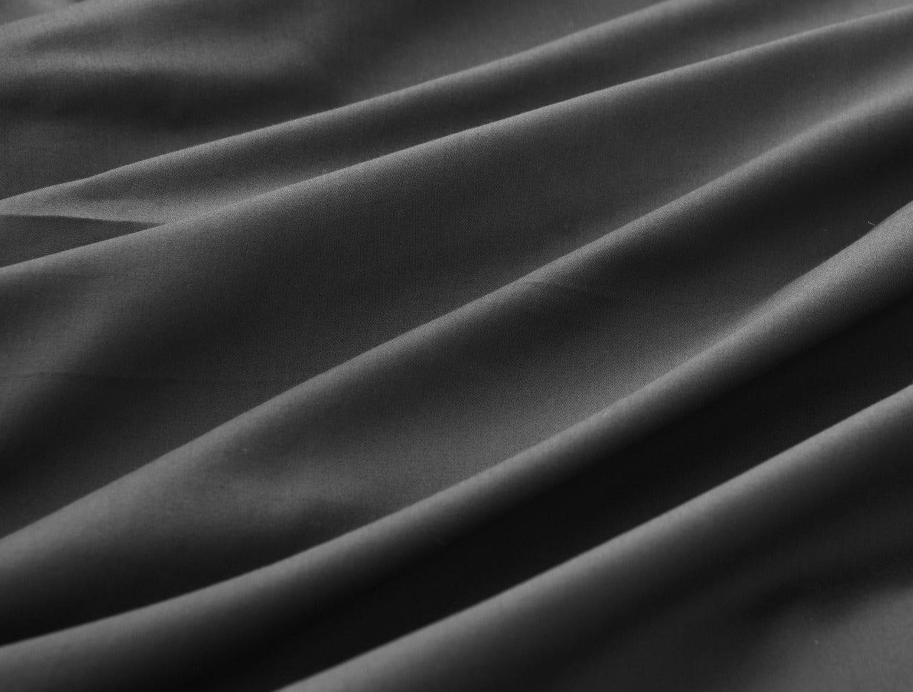 7 PCs Plain Satin Bed Sheet-Charcoal